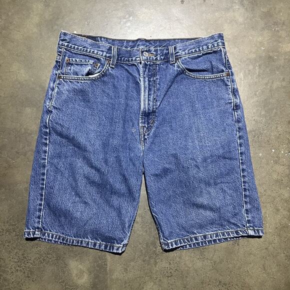 Vintage Y2k Levi's 505 Blue Regular Fit Jorts 36x10 - Picture 1 of 4